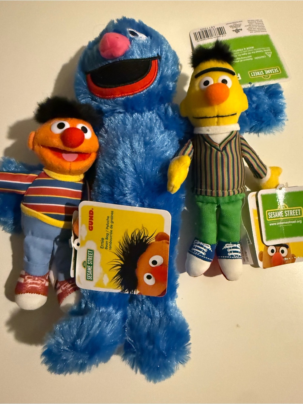 Sesame Street Plush Set - Blue, Yellow, Orange